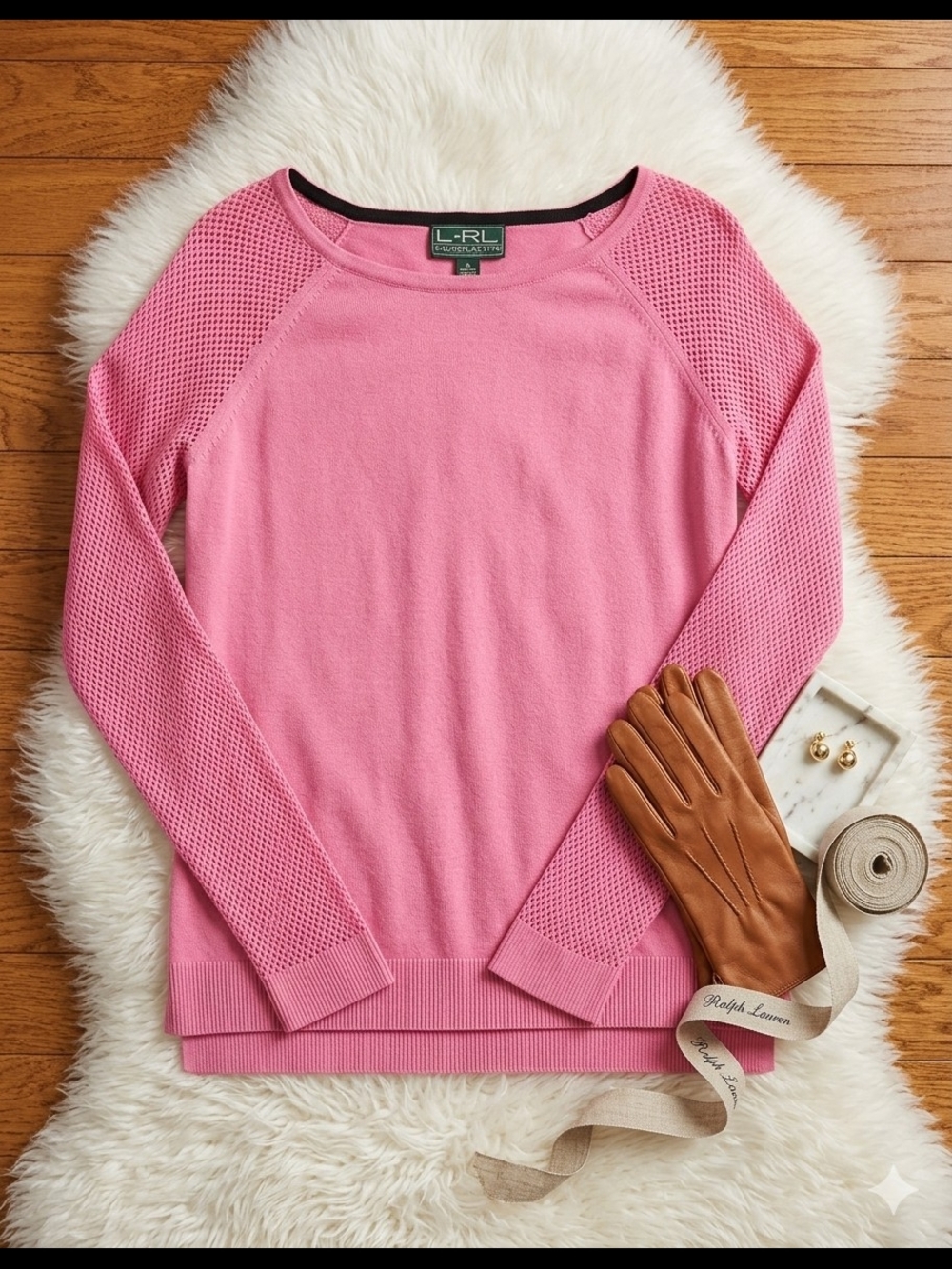 Ralph Lauren Sport Pink Scoop Sweater